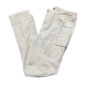 Lauren Ralph Lauren Women's Cream Off White Cargo Pants Size 12 Vintage